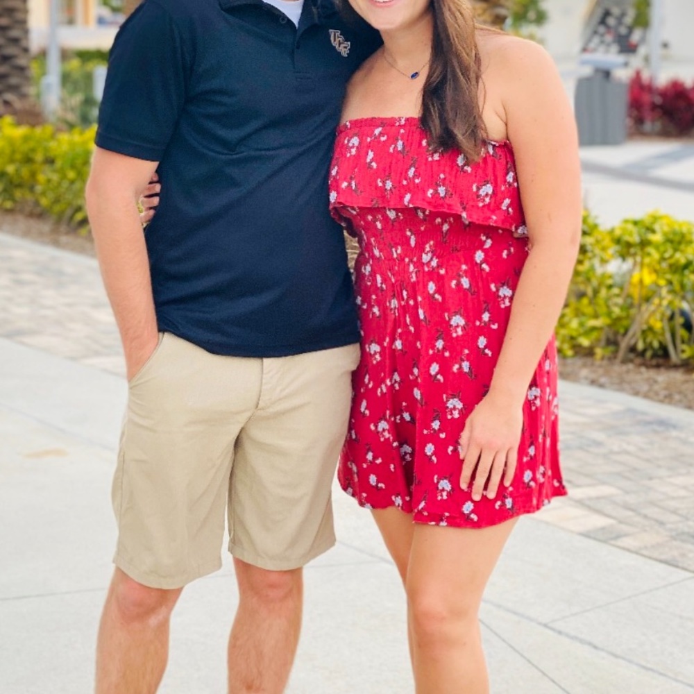 Red Floral American Eagle Sundress